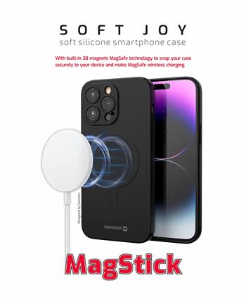 Pouzdro SWISSTEN SOFT JOY MagStick Apple iPhone 15 Pro Max černé